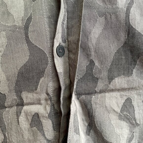 Calvin Klein Men Camo Button-Down Casual Shirt Green XL Military Army Camouflage - Picture 2 of 12